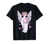 Un ángel contemplativo tiene un corazón en sus manos 1 - Fan Fun Camiseta