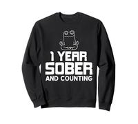 Un Año Sobrio Y Contando Orgulloso Hito De Recupero Sudadera