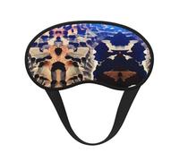 Un antifaz para dormir con borde negro satinado del Gran Cañón para una comodidad óptima y bloqueo de la luz