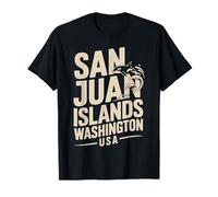 Un Atrevido Recuerdo de Viaje Vintage de Las Islas de San Juan, Washington Camiseta