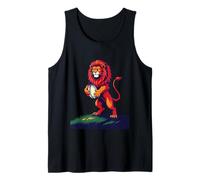 Un audaz león Rojo se Levanta desenfrenado Camiseta sin Mangas
