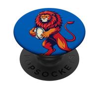Un audaz león Rojo se Levanta desenfrenado PopSockets PopGrip Adhesivo
