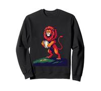 Un audaz león Rojo se Levanta desenfrenado Sudadera