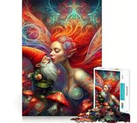 Un Beso de hechicera Rompecabezas para Adultos 1000 Piezas Estimulación Mental Juego Corte preciso Alineación Actividad para Fortalecer los Lazos con los Seres Queridos (38x26cm)