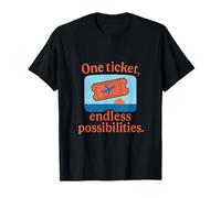 Un boleto infinitas Posibilidades Wanderlust Travel Design Camiseta