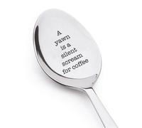 Un bostezo es un grito silencioso por el caf, el amante de la cuchara grabada, el altura de plata grabada por Boston Creative Company#SP_060