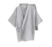 un-brand Pijama japonés de Manga Corta Yukata Kimono Wave (Talla L, Ligero)