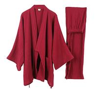 un-brand Pijama tipo kimono japonés para hombre, holgado, informal, para el hogar, Color 40-XXL, XXL