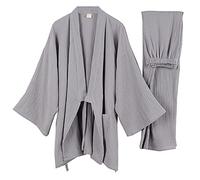 un-Brand Pijama Tipo Kimono japonés para Hombre, Holgado, Informal, para el hogar, Color 64-XL, XL