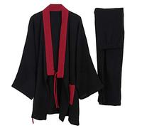 un-brand Traje de Pijama Antiguo de algodón Hanfu de Kimono japonés para Hombre, Ropa Zen de Talla Grande, Ropa taoísta (Talla L, B)