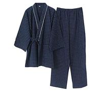 un-brand Traje de Pijama Antiguo de algodón Hanfu de Kimono japonés para Hombre, Ropa Zen de Talla Grande, Ropa taoísta (Talla XL, S)