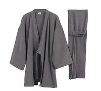 un-brand Traje de Pijama de Terciopelo Kimono japonés para Hombre, Ropa Zen de Talla Grande, Ropa taoísta (Talla XL, D)