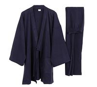 un-brand Traje de Pijama de Terciopelo Kimono japonés para Hombre, Ropa Zen de Talla Grande, Ropa taoísta (Talla M, C)