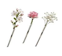 Un Broche Versátil para Flores - Set de 3 Piezas en Acero Inoxidable, Decoración Estética Unisex,Broche Tipo Florero para Flores | para Familia Amigos Día de la Madre Escuela Regalo Diario