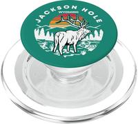 Un Buck En Retro Puesta De Sol Jackson Hole Wyoming Al Aire Libre PopSockets PopGrip para MagSafe