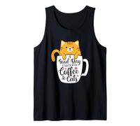 Un Buen día Comienza con café y Gatos - Amante del café de la mañana Camiseta sin Mangas