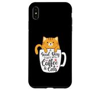 Un Buen día Comienza con café y Gatos - Amante del café de la mañana Carcasa para iPhone XS MAX