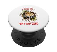 Un Buen día para el Mal Humor de Leopardo PopSockets PopGrip Adhesivo