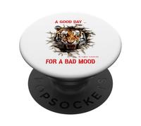 Un Buen día para el Mal Humor declaración de Estado de ánimo de Tigre PopSockets PopGrip Adhesivo