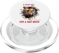 Un Buen día para el Mal Humor declaración de Estado de ánimo de Tigre PopSockets PopGrip para MagSafe