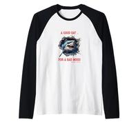 Un Buen día para el Mal Humor del tiburón declaración de Humor Camiseta Manga Raglan