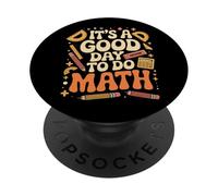 Un Buen día para Hacer matemáticas Amante de la Escuela Stem Student PopSockets PopGrip Adhesivo
