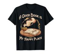 Un Buen Libro es mi Lugar Feliz para los Amantes de la Lectura Camiseta
