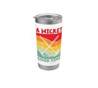 Un buen momento para jugar al croquet Vaso térmico de acero inoxidable de doble pared