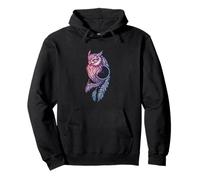 Un búho, atrapasueños, herencia indígena, tribal Sudadera con Capucha