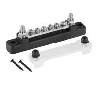 Un bus de barco cubierto, 12V M6 Stud Positivo Negativo Barra de Distribución de Energía Bloque 150A Multicolor 5/6 Piezas(6P Black)