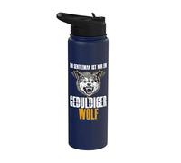 Un caballero es solo un lobo paciente. Stainless Steel Insulated Water Bottle