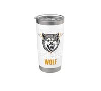 Un caballero es solo un lobo paciente. Vaso térmico de acero inoxidable de doble pared