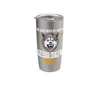 Un caballero es solo un lobo paciente. Vaso térmico de acero inoxidable de doble pared