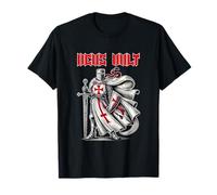 Un Caballero Poderoso Templario Deus Vult Santa Cruz Cuentos Medievales Camiseta