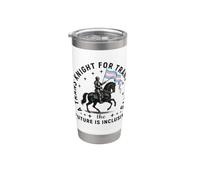 Un Caballero Trans para los Derechos Trans LGBTQ+Orgullo Aliados Trans Vaso térmico de acero inoxidable de doble pared