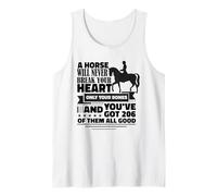 Un Caballo Nunca romperá tu corazón Jinete de Caballos Divertido Camiseta sin Mangas