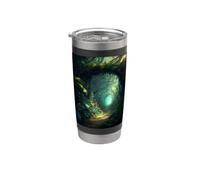 Un camino por la magia del bosque encantado Vaso térmico de acero inoxidable de doble pared