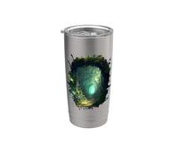 Un camino por la magia del bosque encantado Vaso térmico de acero inoxidable de doble pared