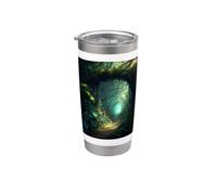 Un camino por la magia del bosque encantado Vaso térmico de acero inoxidable de doble pared