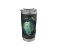 Un camino por la magia del bosque encantado Vaso térmico de acero inoxidable de doble pared