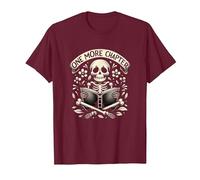 Un capítulo más Divertido Libro de Lectura Esqueleto Ratones de Biblioteca Camiseta, Hombre, Granate, 3XL