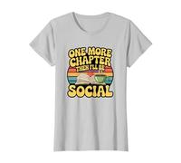 Un capítulo más Luego Social Retro Groovy Bookworm Reading Camiseta
