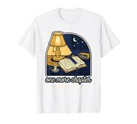 un capítulo más (The Biggest Bookworm COZ Late Night Reader Camiseta gráfica económica, Hombre, Blanco, M