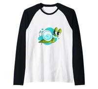 Un Caracol Gracioso Tiene un desinfectante como casa Camiseta Manga Raglan