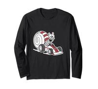 Un Caracol Lindo está conduciendo un Coche de Carreras. Caracol de Carreras Manga Larga