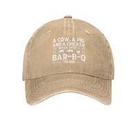 Un Cerdo, Un Pollo Y Una Vaca Entran A Una Barbacoa Hombre Mujer Gorra Trucker Ajustable Gorra De Béisbol Ligera Snapback Cap para Senderismo Golf Running