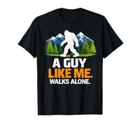 Un Chico como yo Camina Solo Bigfoot Sasquatch Bosque Árboles Camiseta