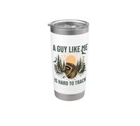 Un chico como yo difícil de rastrear divertido mapache al aire libre Hombres Mujeres Vaso térmico de acero inoxidable de doble pared