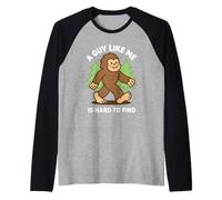 Un Chico como yo es difícil de Encontrar Bigfoot Día de San Valentín Hombres Niño Camiseta Manga Raglan