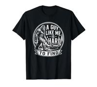Un Chico como yo es difícil de Encontrar Divertido Bigfoot Forest Hiking Camiseta gráfica económica, Hombre, Negro, L